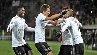 فرحة لاعبي ميلان