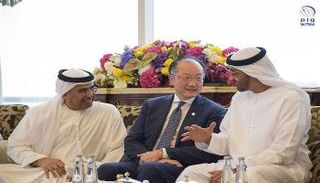 محمد بن زايد برفقة رئيس البنك الدولي