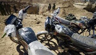 جانب من دراجات نارية مضبوطة في سيناء- أرشيفية