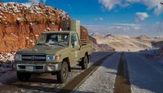 ثلوج في تبوك بالسعودية