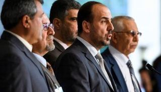 نصر الحريري رئيس وفد المعارضة السورية في محادثات السلام في جنيف