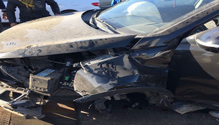 السيارة عقب الحادث