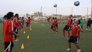 لقطة لتدريبات المنتخب