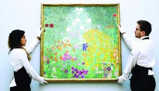 لوحة زهور للفنان النمساوي غوستاف كليمت