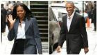 بالفيديو.. أوباما وزوجته يخطفان الأنظار في أحد مطاعم نيويورك