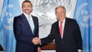 عبدالله بن زايد يلتقي الأمين العام للأمم المتحدة