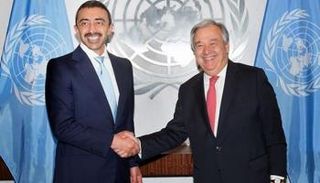 عبدالله بن زايد يلتقي جوتيريس