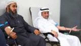 بالصور.. إقبال على التبرع بالدم للجنود السعوديين في مصنع كسوة الكعبة