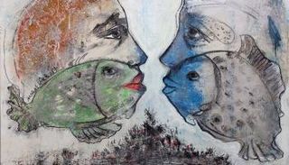 من لوحات المعرض 