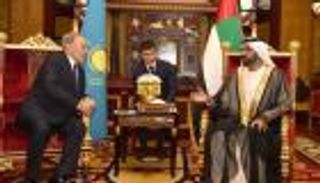 محمد بن راشد يستقبل رئيس كازاخستان