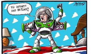 رسامو كاريكاتير يسخرون من تيريزا ماي