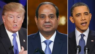 أوباما والسيسي وترامب