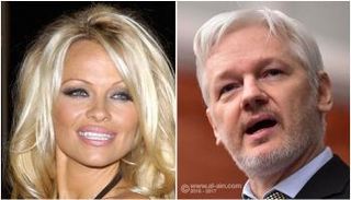 باميلا أندرسون وجوليان أسانج