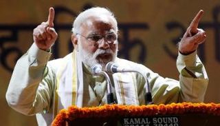 رئيس وزراء الهند ناريندرا مودي يتحدث في نيودلهي 