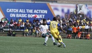 من مباراة المصري وكمبالا