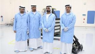 الشيوخ محمد بن راشد ومحمد بن زايد ومنصور بن زايد