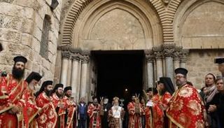 احتفالات أسبوع الآلام في كنيسة القيامة بالقدس 