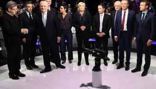 أبرز مرشحي الرئاسة خلال مناظرة تلفزيونية (الفرنسية)