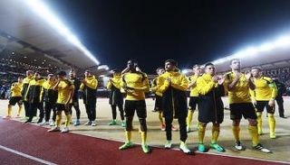 لاعبو دورتموند بعد اللقاء