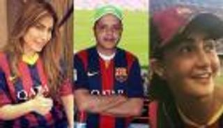 بالصور .. فنانون عرب يحتفلون بفوز برشلونة