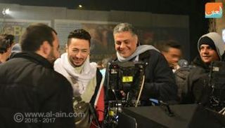 حمادة هلال خلال تصوير المسلسل