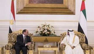 الشيخ محمد بن زايد برفقة الرئيس المصري عبد الفتاح السيسي 
