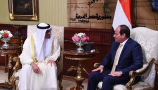 الرئيس المصري في لقاء سابق مع الشيخ محمد بن زايد