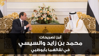 إنفوجراف أبرز تصريحات محمد بن زايد والسيسي