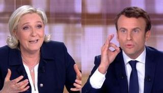 ماكرون ولوبان تبادلا اتهامات عنيفة خلال المناظرة (الفرنسية)