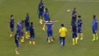 إحماء غير تقليدي للنصر قبل ديربي الرياض