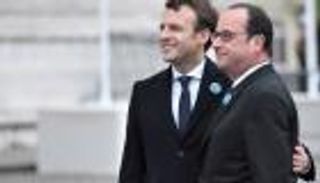 بالصور.. ذكرى "الحرب العالمية الثانية" أول ظهور رسمي لماكرون