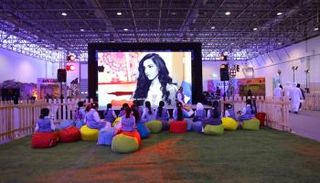 خلال عرض أحد أفلام فعالية "المؤثرات الخاصة" 