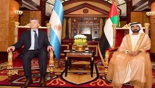 الشيخ محمد بن راشد آل مكتوم برفقة الرئيس الأرجنتيني