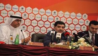 مارادونا في المؤتمر الصحفي