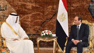 الشيخ محمد بن زايد آل نهيان، ولي عهد أبوظبي و الرئيس عبدالفتاح السيسي