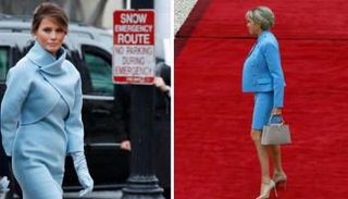 تشابه الأزياء يجمع بين ميلانيا وبريجيت في حفلات تنصيب أزواجهن