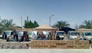 جانب من ضبطيات المخدرات على الحدود المصرية