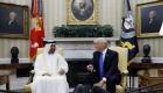 بالصور.. ترامب مستقبلا محمد بن زايد: شخص مميز محب لوطنه