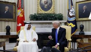 الشيخ محمد بن زايد والرئيس الأمريكي