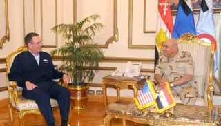 وزير الدفاع المصري وقائد الحرس الوطني الأمريكي