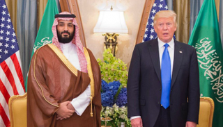 محمد بن سلمان ولي ولي العهد السعودي برفقة الرئيس الأمريكي ترامب 