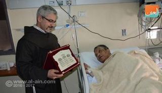 الفنان محمد شرف خلال فترة علاجه