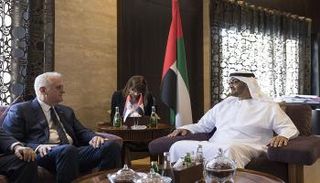 الشيخ محمد بن زايد آل نهيان برفقة الرئيس الصربي