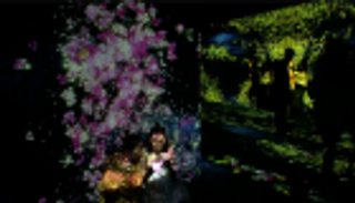 بالفيديو.. حديقة "رقمية" تعج بالأزهار والحيوانات في معرض فني