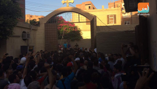 صورة من جنازة ضحايا حادث المنيا الإرهابي