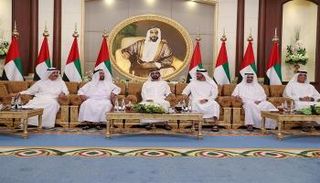 حكام الإمارات في قصر المشرف 