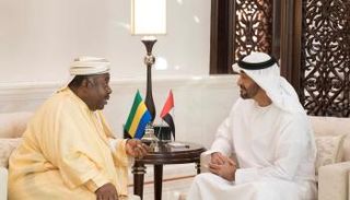 الشيخ محمد بن زايد آل نهيان برفقة رئيس الغابون