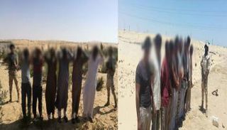 جانب من المشتبه بهم المضبوطين