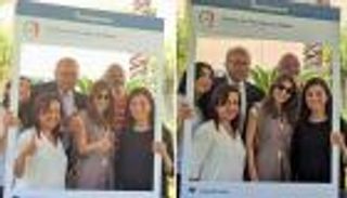 بالصور.. نانسي عجرم تكافح التدخين من مستشفى بيروت