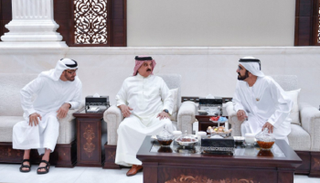 الشيخ محمد بن راشد آل مكتوم ـ العاهل البحريني ـ الشيخ محمد بن زايد آل نهيان